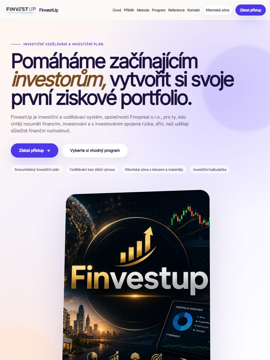 Web FinvestUp – tablet