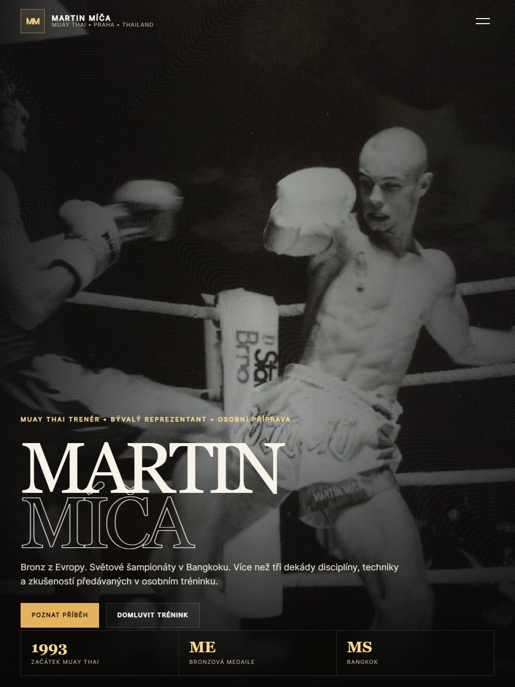Site de Martin Míča – tablette
