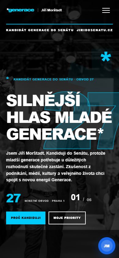 Le site de Jiří Morštadt sur téléphone