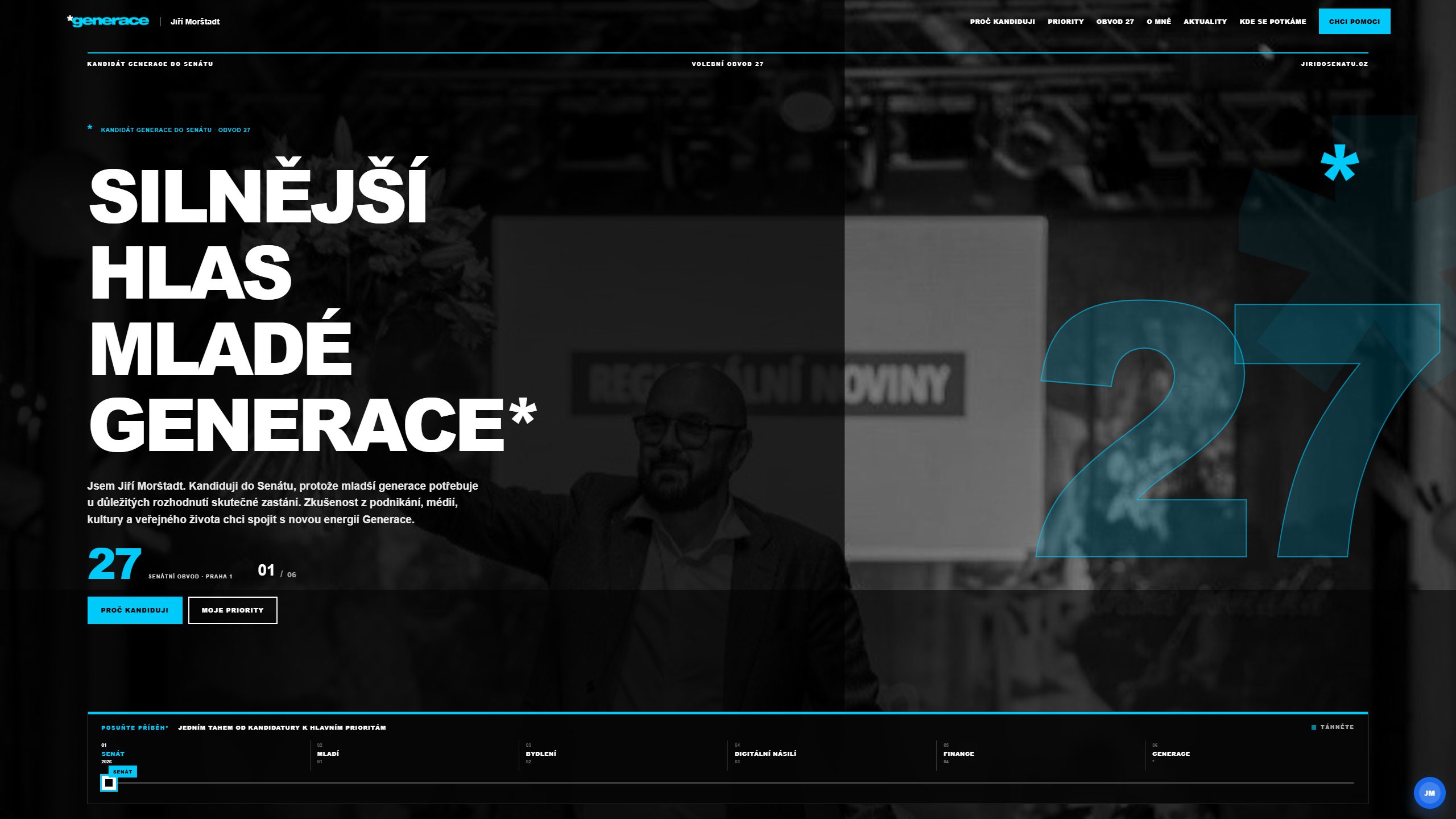 Site de Jiří Morštadt – écran