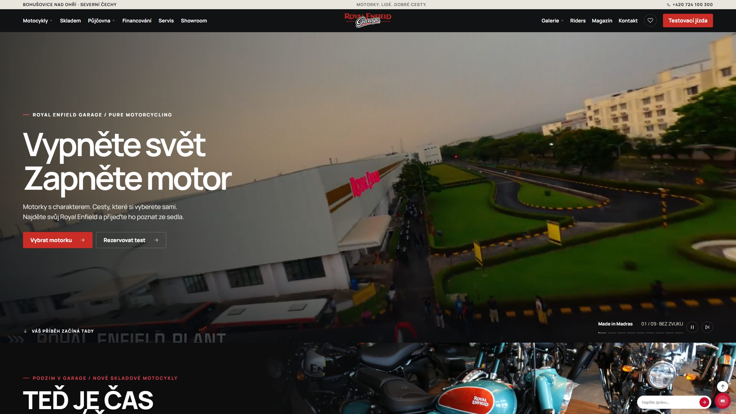 Web Royal Enfield Garage – monitor