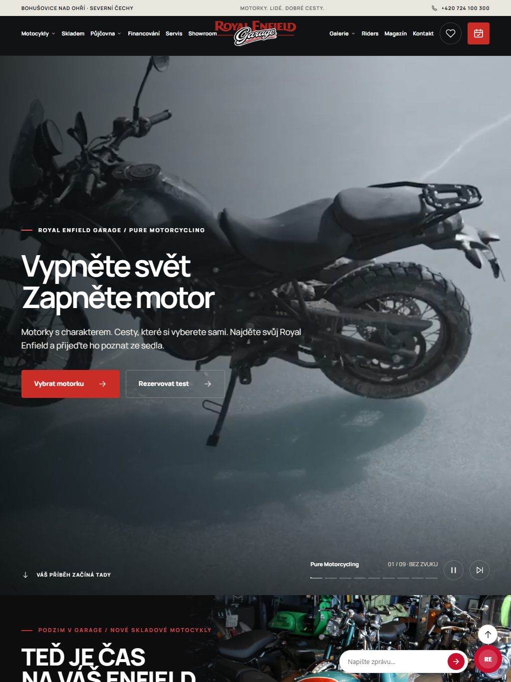 Web Royal Enfield Garage – tablet