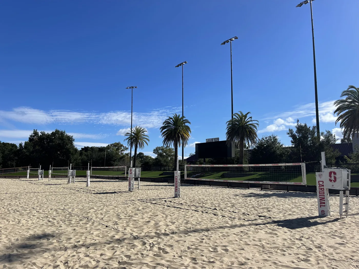 Terrains de beach-volley près d’une université